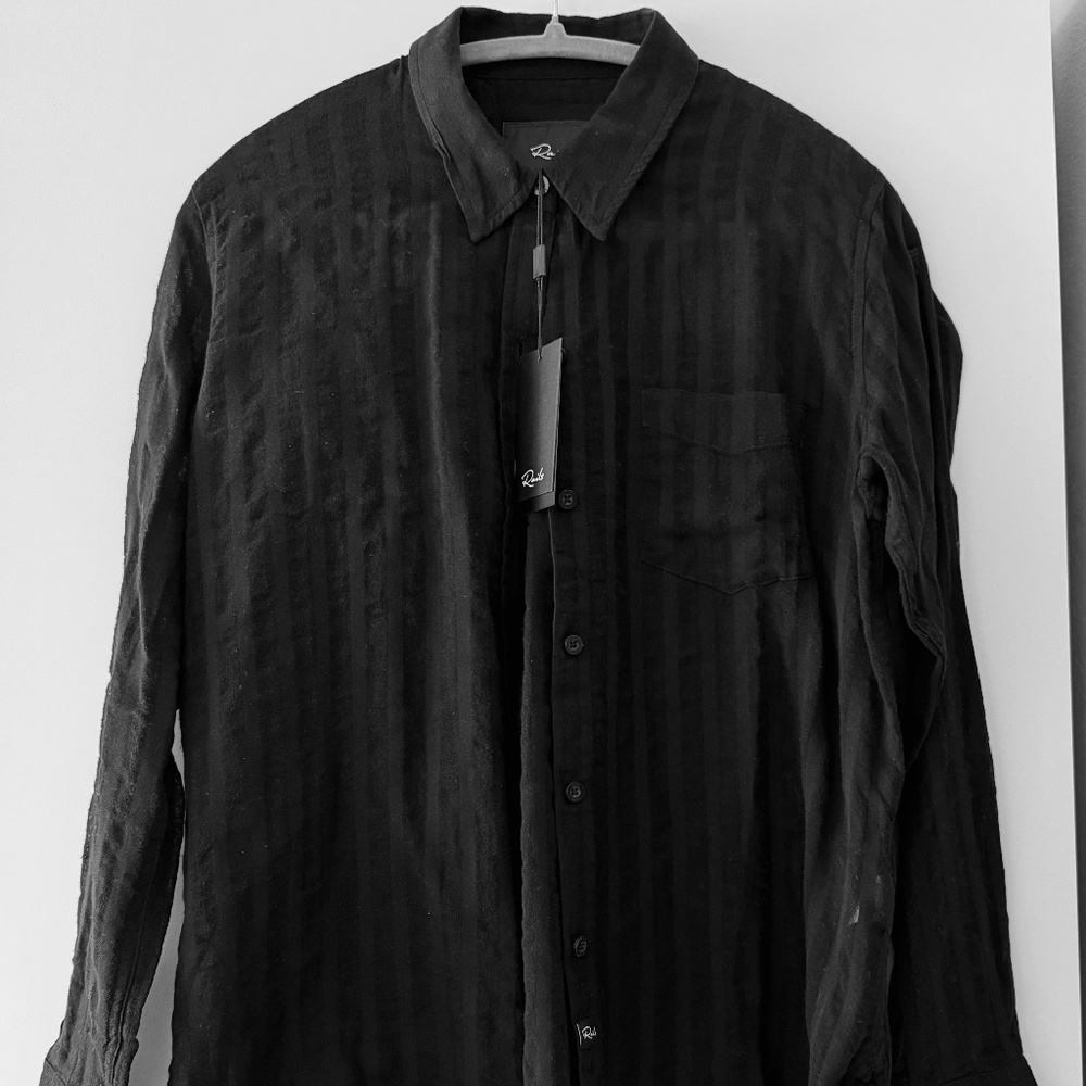 NEW Rails Charli Shirt β Black Shadow Stripe β Size Medium β NWT - Picture 11 of 15